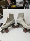Vtg Roller Skates Betty Lytle Hyde Cleveland Roller Skate Co  White Womens 9