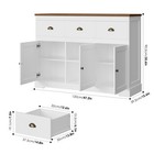 White Buffet Cabinet Storage Kitchen Sideboard Farmhouse Buffet Server Bar Wi   