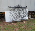 Large Antique Wrought Iron Architectural Salvage Garden Gate Panel Victorian  