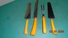 Vintage Art Deco Mid Century Butterscotch Bakelite Serving Fork  knife  cake Set