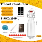 8 Pack Swing Top Glass Bottles 8 5 Oz flip Top Beer Brewing Bottles Soft Drinks