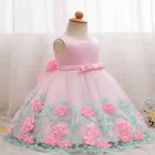 New Birthday Party Flower Fairy Princess Baby Girls Dress Wedding Kids Clothes