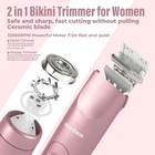 Hot-akunbem Bikini Trimmer For Women  2 In 1 Electric Razors For Women  Dual Hea