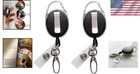 2-pack Retractable Badge Reel - Secure  Flexible Id Holders For Professionals