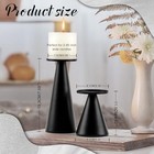 Black Metal Pillar Candle Holder Set Of Mothers Day modern Iron Pillar Candle 2