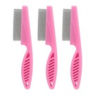 Murtenze 3 Pack Flea Comb  Pink