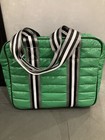 Quilted Puffer Pickleball Tote Bag - Green - New 