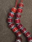 Lot Of 29 Vintage Millefiori Glass Beads Red For Jewelry Making 
