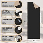  black Modern Hall Runner Rug Long Rugs Hallway Area Carpet Non Slip 20  x59   