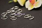 50 Pcs Mini  Silver Wedding Ring Decorations Table Scatter Confetti Crafts