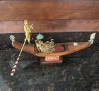 Gondola W  Gondolier Venice Italy Souvenir Venetian Boat Model Decor Vintage 8   