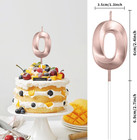 40th Birthday Candles Rose Gold Candlescake Decorations 40th Birthday Cake Toppe