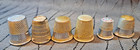 Lot 6 Vintage Non-magnetic Sewing Thimbles     Mixed Sizes   Patterns