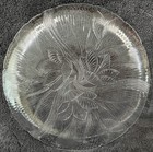 Vtg Arcoroc France Canterbury Crocus 12 5    Clear Round Glass Torte Plate  22