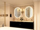 23 6x35 5in Led Bathroom toilet Mirror 3 Color Bluetooth Anti-fog Vanity Mirror