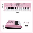 Ktaxon 61key Electronic Keyboard Piano Lcd Screen Headphone Microphone