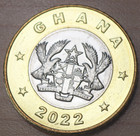 2022 Ghana 1 Cedi Bimetallic Unc 