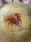 Vintage Handpainted Wood Wooden Rooster Decorative Pan Bowl 7      Japan