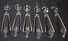 Lot 6 Vintage Signed Waterford Crystal Chandelier Prisms W bead  4  Total 