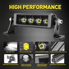 6  40w Spot Flood Led Work Light Bar Lamp Driving Fog Offroad Suv 4wd Car Truck