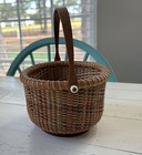 Vintage Nantucket Basket Swing Handle Signed Small 