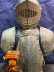 Vintage Nikka Whiskey Ltd Armor Knight Silver 6 Shot Glass Storage Case Used