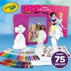 Crayola Disney Princess Art Case Kids 75 Ct Markers   Crayons Coloring Set Kids