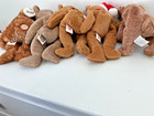 Lot Of 5 Vintage   ty Beanie Babies Brown Teddy Bears All Perfect Tags Mwmt read