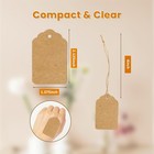 1000 Kraft Price Tags String 1 375x2 125 250gsm Gift Clothing Jewelry Hang Tags