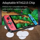 50 Pcs Nfc Tags Ntag215 Stickers 50pcs  White-25mm  with Adhesive  