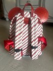Loungefly Candy Cane Peppermint Disney Parks Exclusive Mini Backpack   Ears Set