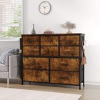 Dresser 10 Drawers Storage Cabinet Fabric Chest Of Drawers For Bedroom Furniture