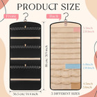 3 Pack Hanging Jewelry Organizer Storage With 39 Pockets  30 Necklace Hooks Doub