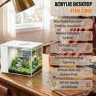 Vehipa 1 Gal Betta Aquarium Kit  Filter  Led  Acrylic Tank For Fish shrimp