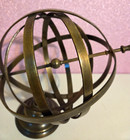 Vintage Brass Armillary Sphere With Arrow Maritime Astrolabe Globe Desk Decor
