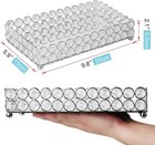 Elegant Silver Crystal Mirror Perfume Tray For Vanity  Coffee Table