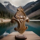 Vintage Hand Carved Pediment Furniture Center Piece Replacement Piece