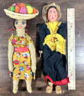 Antique Vintage Doll Collection Lot Of 19 Some Handmade Mixed Material Souvenir