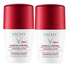 2 X Vichy Clinical Control Deodorant   Antiperspirant 96 Hour Roll-on New 2x50ml