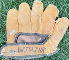 Vintage 1930s Wilson Leather Baseball Glove Split Finger Mitt Model 675