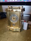 An Antique French Brass Bell Striking Alarm Carriage Clock  Not Ticking Service 