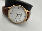 Stuhrling Original Men s Rose Gold Tone Wristwatch With Brown Leather Strap