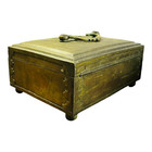 Rare 1900 s Old Vintage Antique Brass Fine Engraved Unique Beautiful Jewelry Box