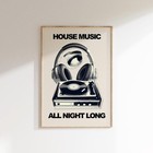 House Music Retro Rave 90s Trance Electronic Dance Music Poster