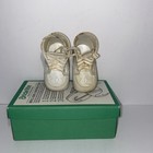 Vintage Stride Rite Moccasin Baby Shoes 3 1 2 E White 80s With Original Box