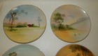 Set Of 6 Antique Nippon Hand Painted Landscape Barn Sailboat Woods Plates 6-3 8 
