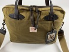 Filson Tin Cloth Compact Briefcase Dark Tan Nwt