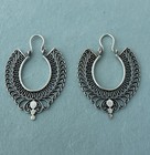 New Sundance Catalog Sterling Silver Filigree Hoop Drop Earrings