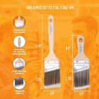 3-pack - 2 5  Angle Brushes For All Latex And Oil Paints   Stains