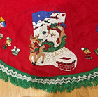 Vtg Bucilla  Felt Sequin Christmas Tree Skirt ablecloth